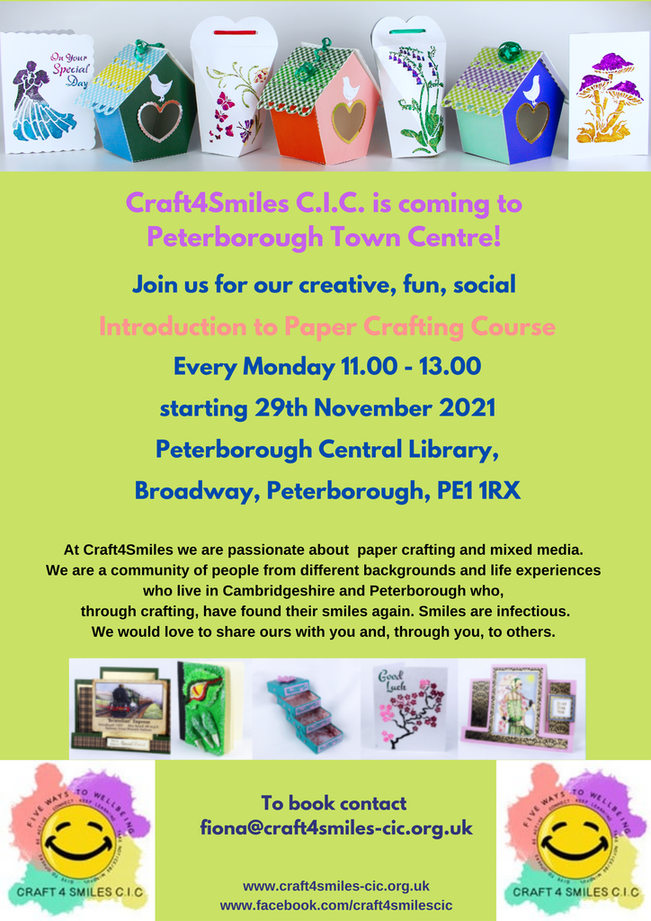 Peterborough Central Introductory From Beginner to Advanced Crafter Course - 3rd week