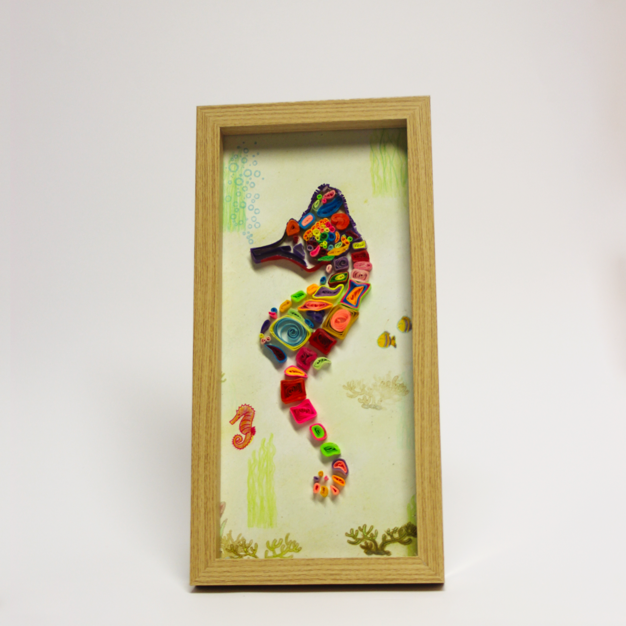 Quilled Seahorse Frame