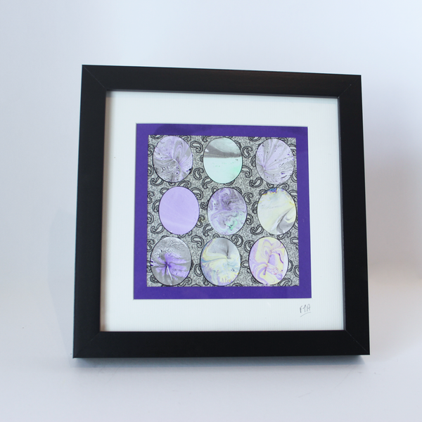 Marbled 'Eggs' Mixed Media Frame